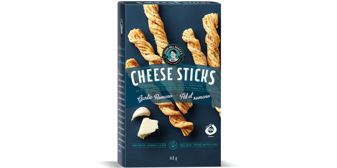 ROMANO CHEESE &amp; GARLIC STICKS 113G