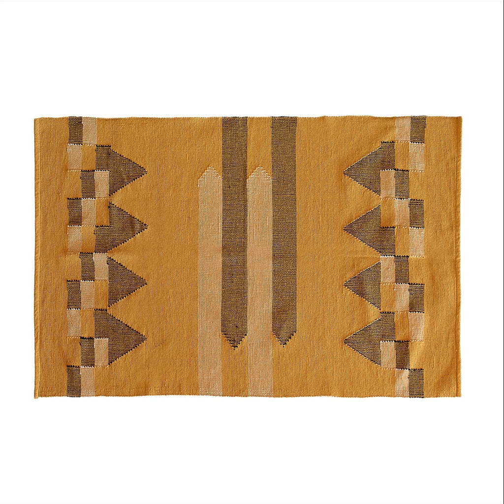 RUG MARRAKECH 24X36'' HAND MADE WITH FRINGE, DIJON