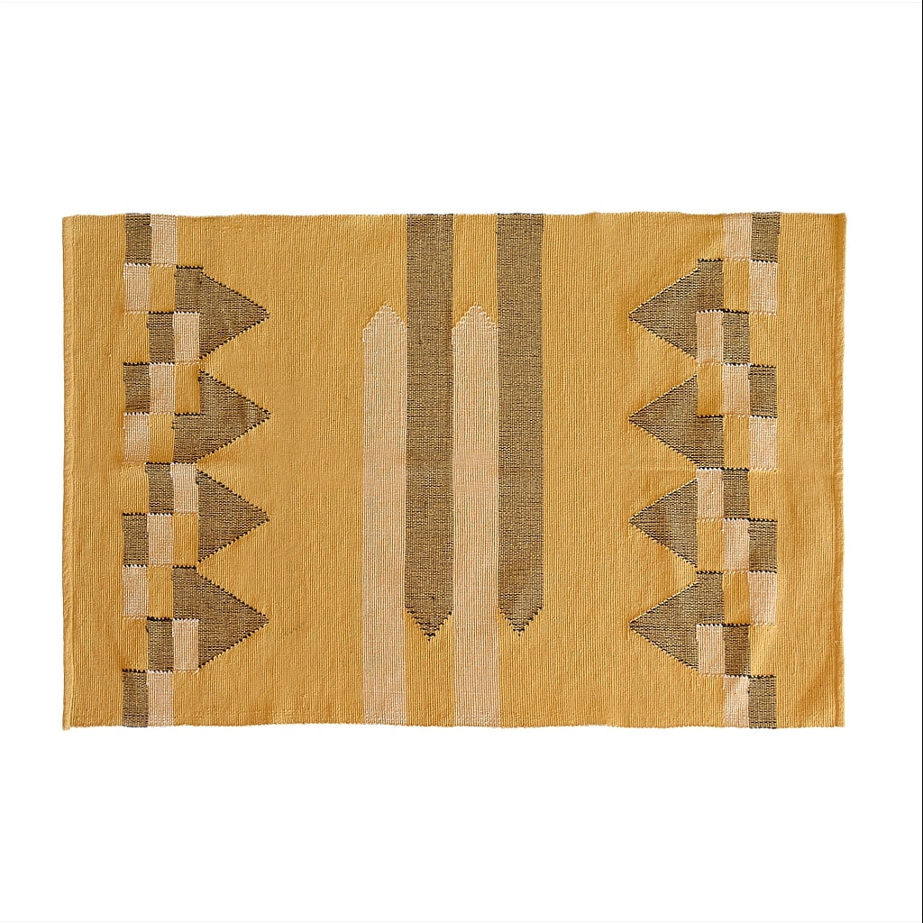RUG MARRAKECH 48X72'' HAND MADE WITH FRINGE, DIJON