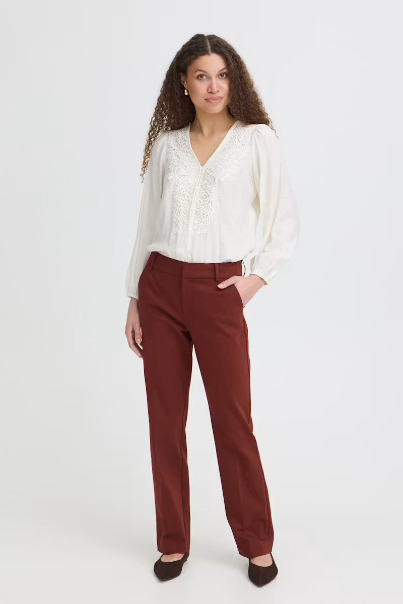 FRVITAE TESSA PANTS "RUM RAISIN"
