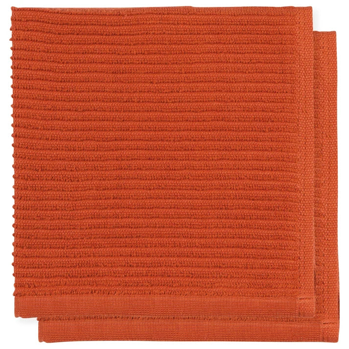 RUST RIPPLE DISHCLOTHS - SET OF 2