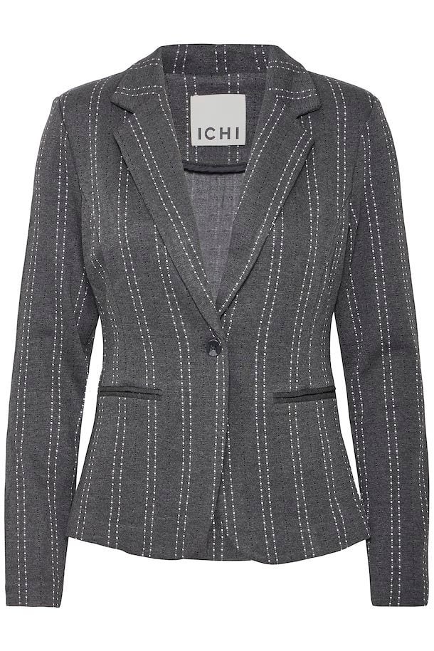 IHRUTI BLAZER "DARK GREY MELANGE STRIPE"