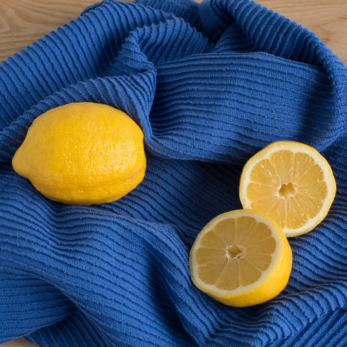ROYAL BLUE RIPPLE DISHTOWEL