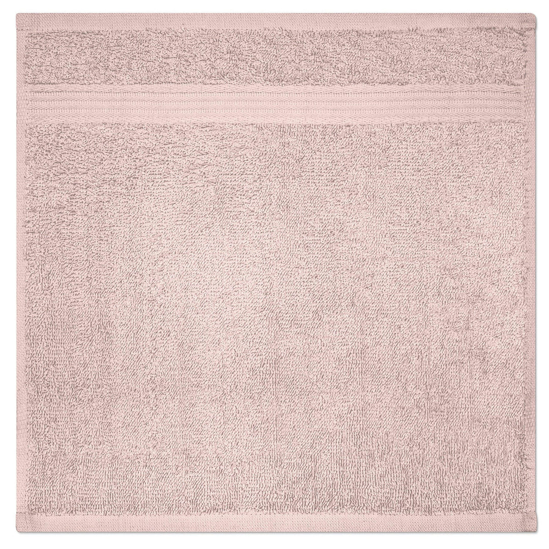 ALLURE DOBBY BORDER FACE CLOTH - DUST PINK 13"X13"
