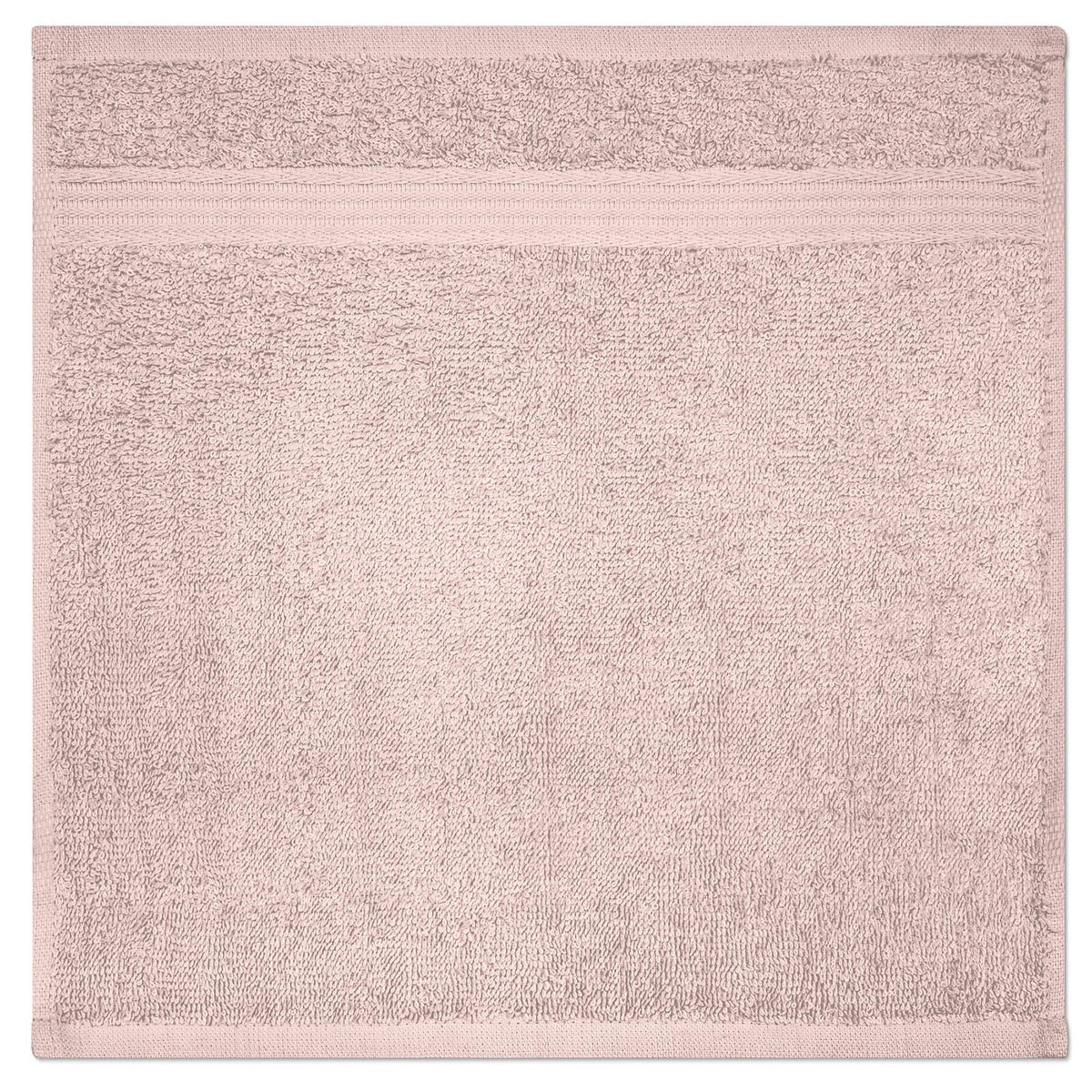 ALLURE DOBBY BORDER FACE CLOTH - DUST PINK 13"X13"