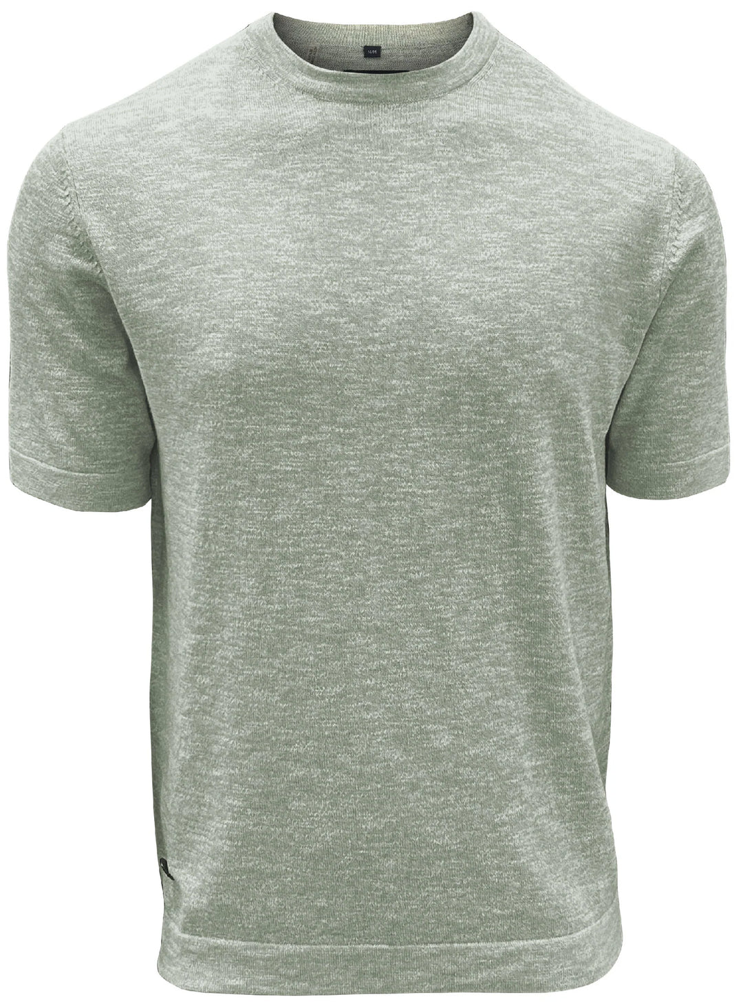 MASON - SEMI-FIT COTTON-LINEN SLUB CREWNECK SHIRT "SAGE"