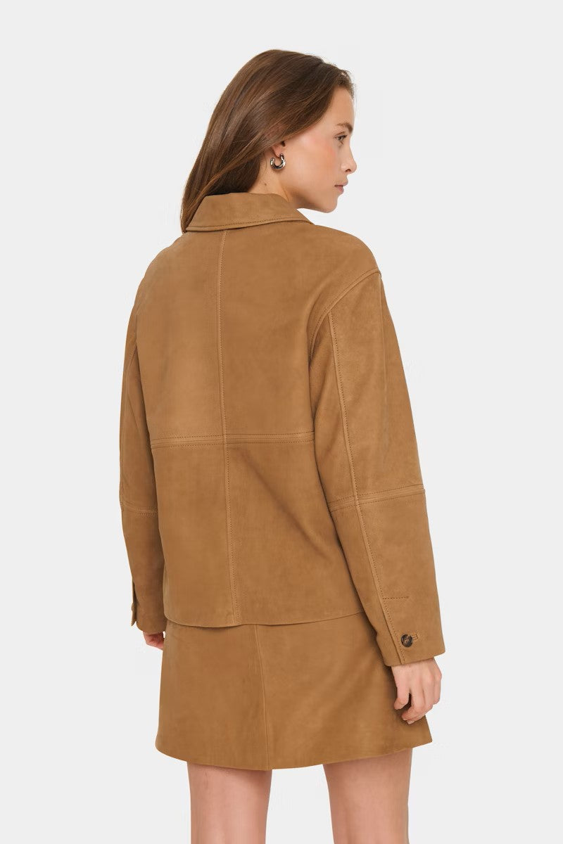 SAINT TROPEZ Ermine Luella Jacket 100% Leather