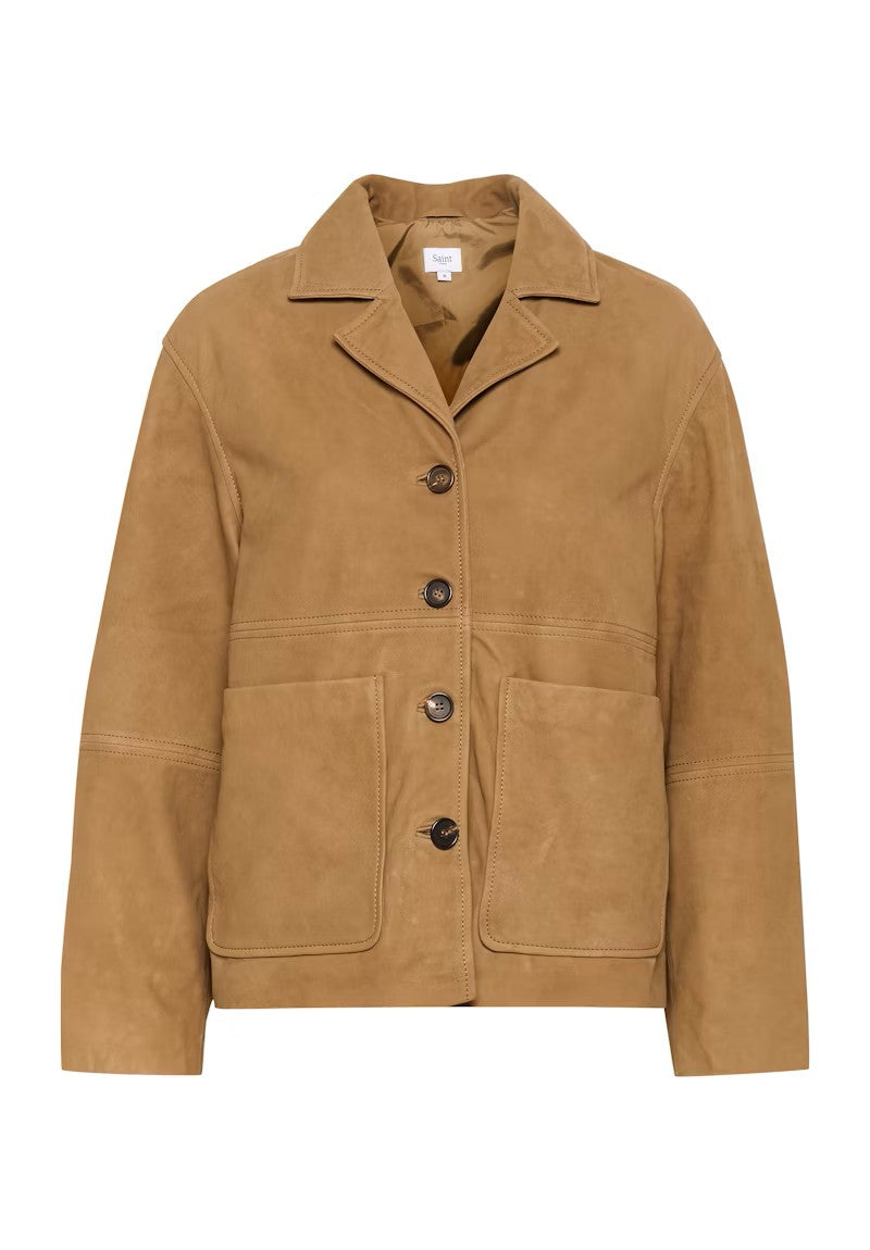 SAINT TROPEZ Ermine Luella Jacket 100% Leather