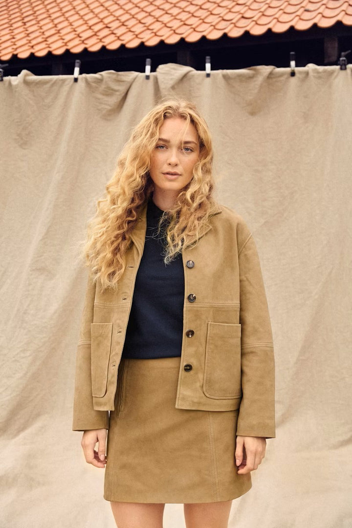 SAINT TROPEZ Ermine Luella Jacket 100% Leather