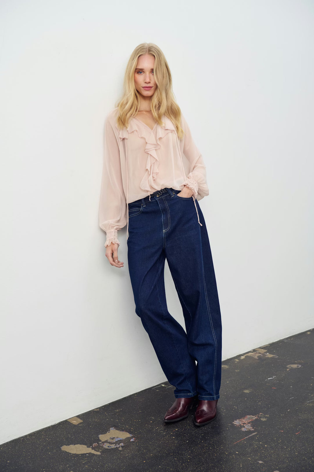 SAINT TROPEZ LAZIESZ BLOUSE - SEPIA ROSE