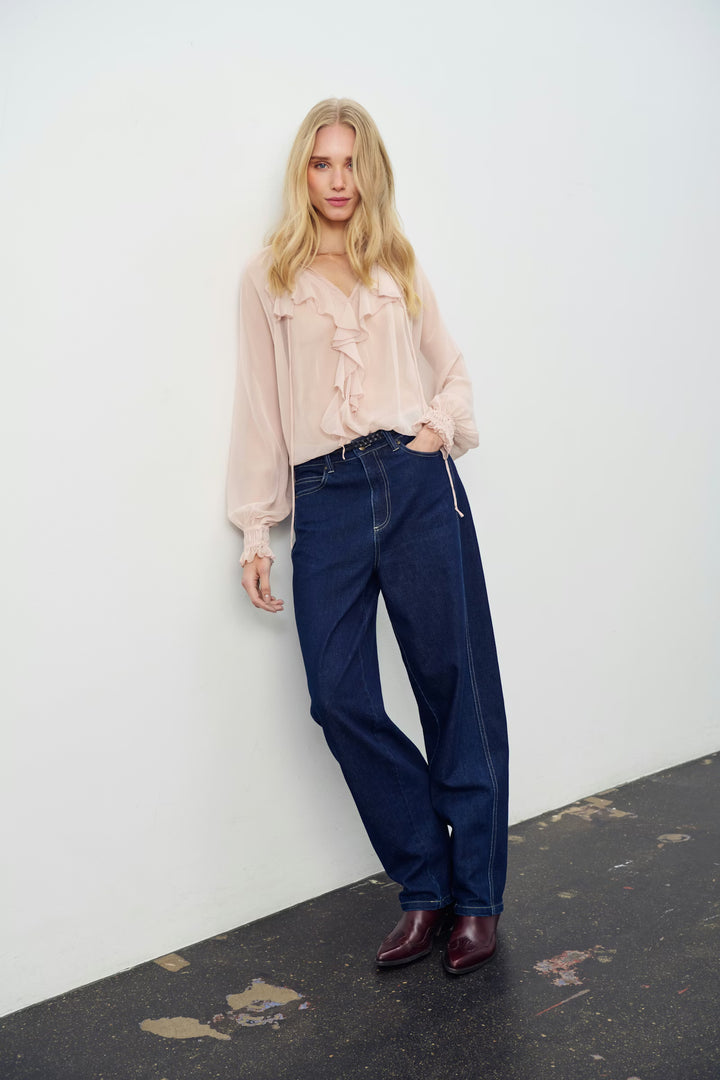 SAINT TROPEZ LAZIESZ BLOUSE - SEPIA ROSE