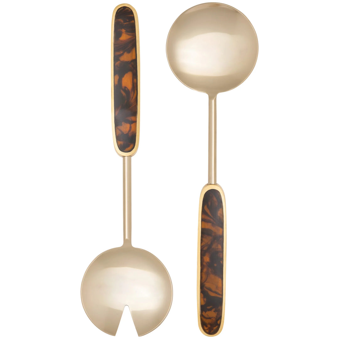 TORTOISESHELL SALAD SERVERS - SET OF 2