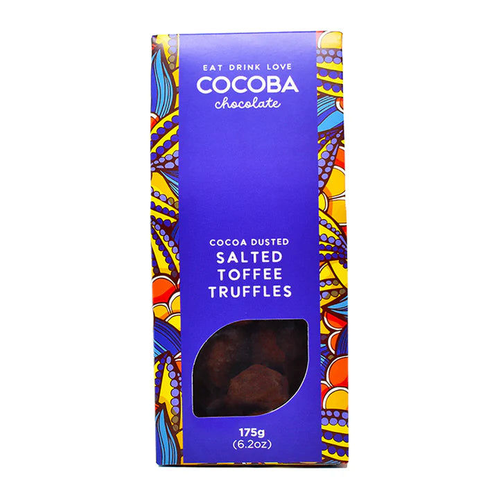 COCOBA - COCOA DUSTED SALTED TOFFEE TRUFFLES 175G