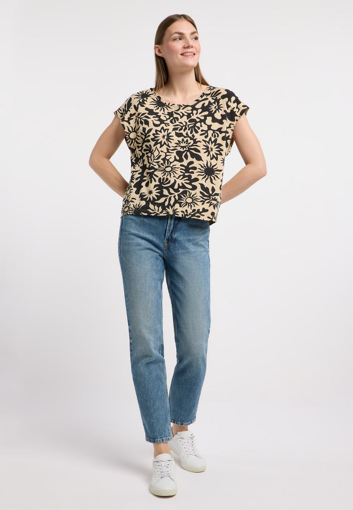 GRATEEN PRINT TOP "SAND"