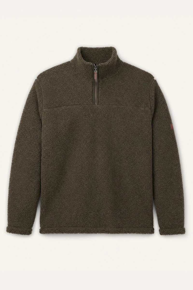 WELLAND - SHERPA BONDED FLEECE 1/2-ZIP TRACK JACKET "SAP"