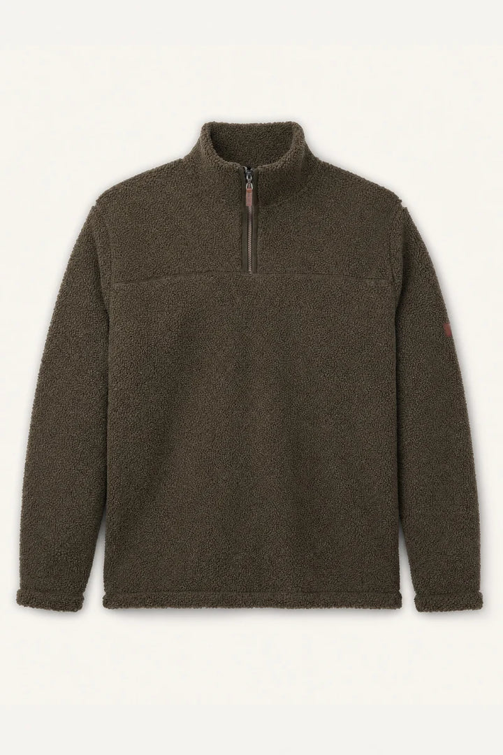 WELLAND - SHERPA BONDED FLEECE 1/2-ZIP TRACK JACKET "SAP"