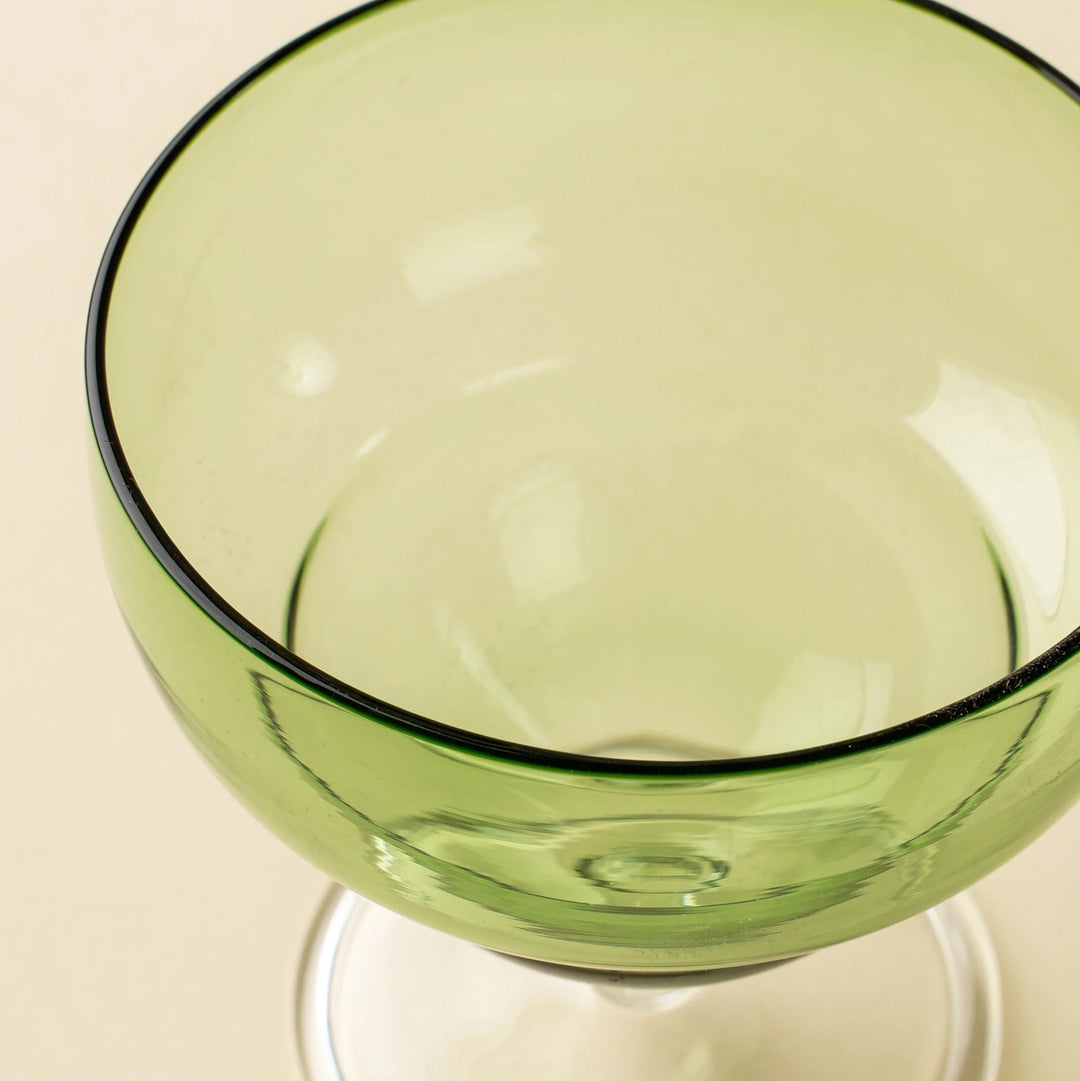 SAVOY COUPE GLASS - GREEN