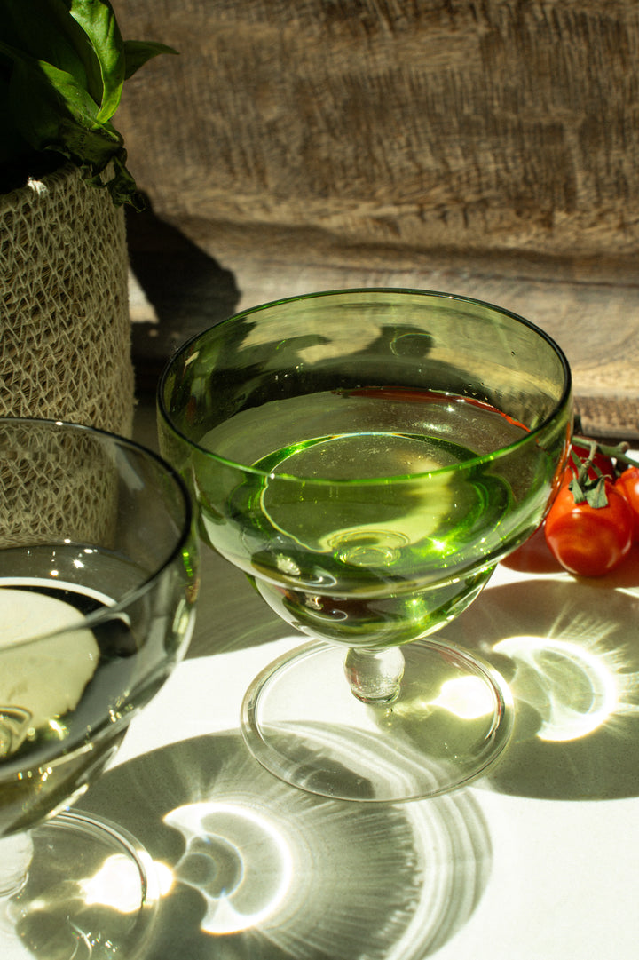 SAVOY COUPE GLASS - GREEN