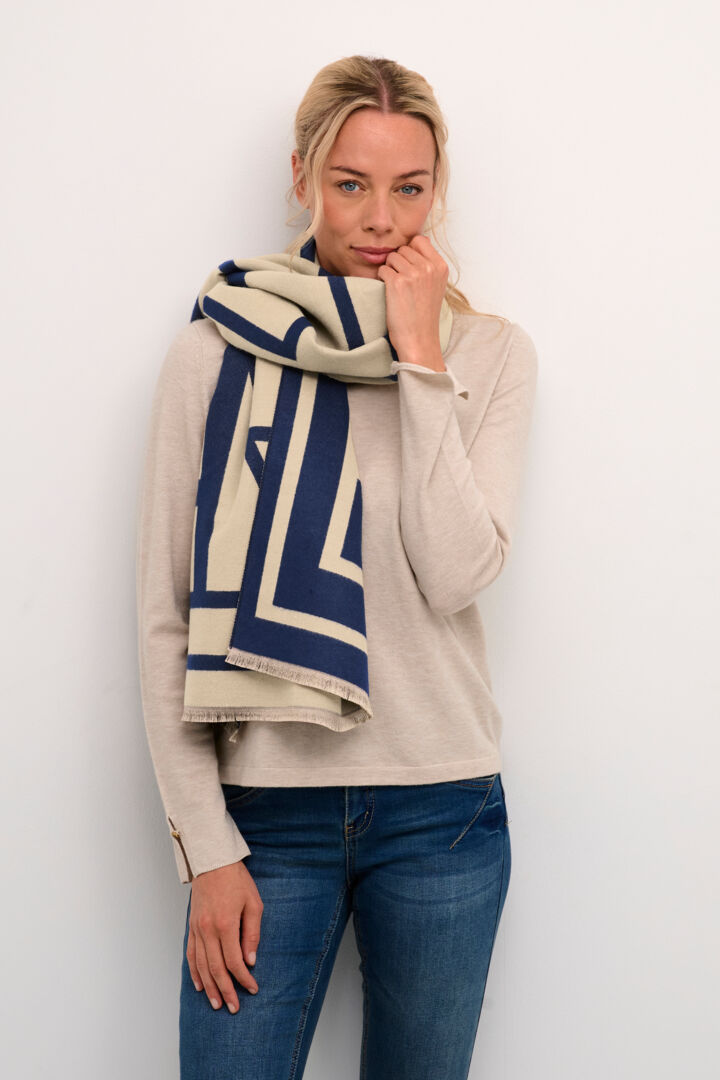 CRSINNA SCARF - BLUE GRAPHIC