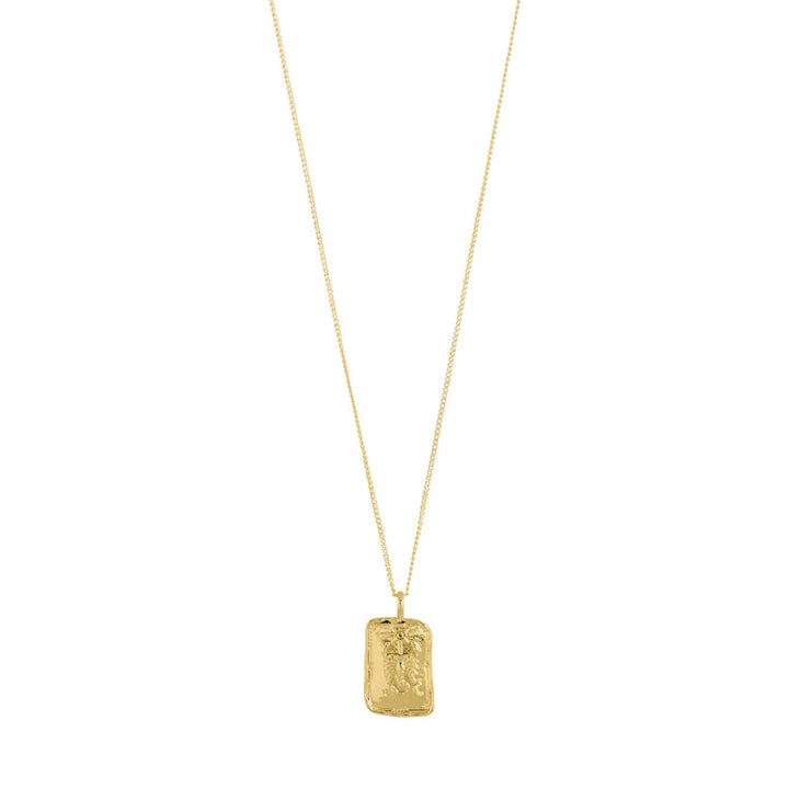 SCORPIO ZODIAC SIGN NECKLACE - SQUARE (GOLD-PLATED)