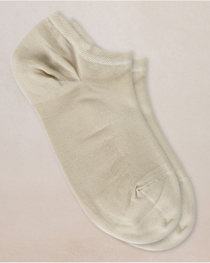 SCOTTISH YARN ANKLE SOCKS "CREAM"