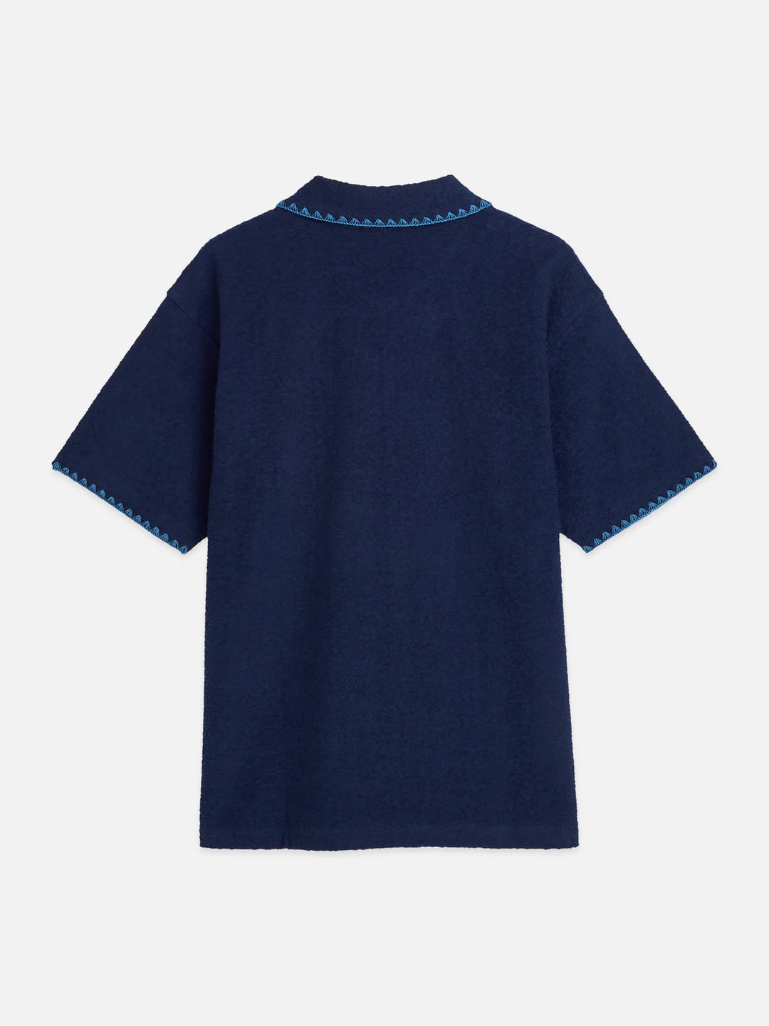 RELAXED JACQUARD TOWELING POLO "PAGEANT BLUE"