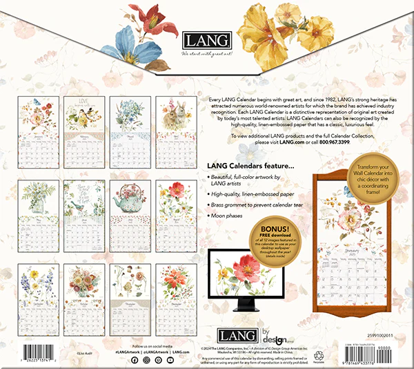 WATERCOLOR SEASONS LANG CALENDAR 2025