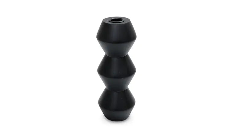 SEQUENCE LARGE WOODEN CANDLE HOLDER "BLACK"