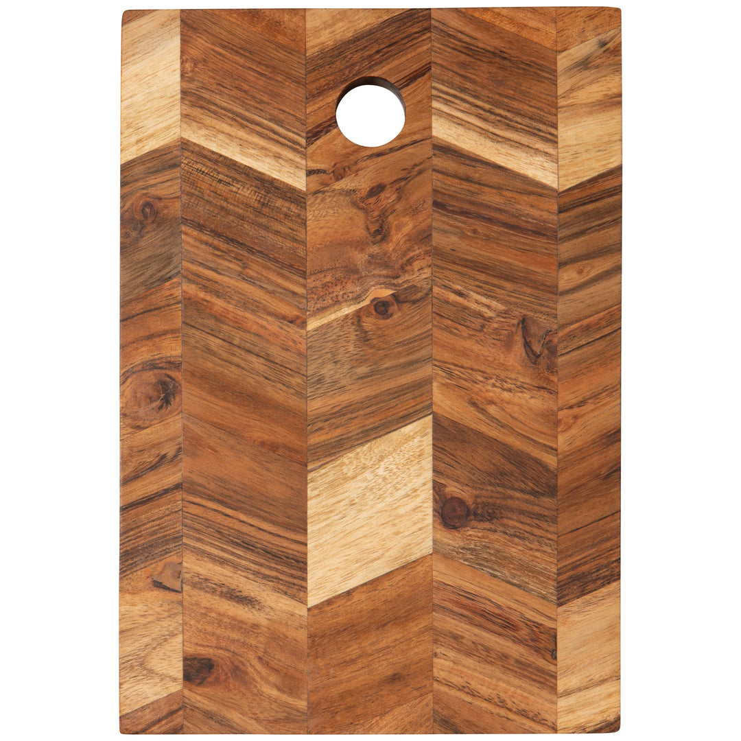 ACACIA CHEVRON SERVING BOARD 10"
