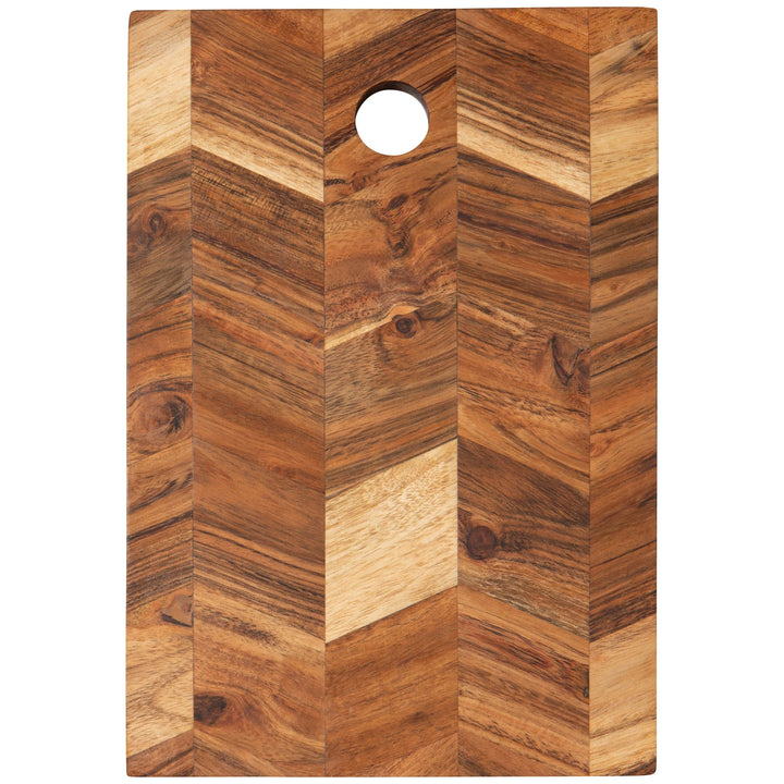 ACACIA CHEVRON SERVING BOARD 10"
