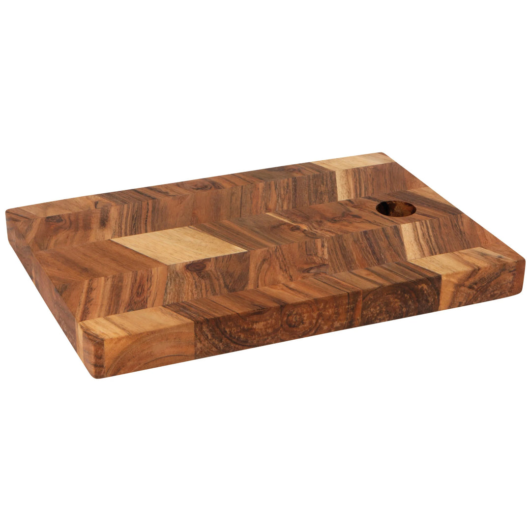 ACACIA CHEVRON SERVING BOARD 10"