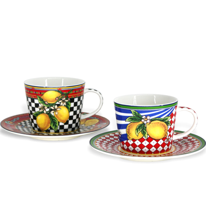 CAPPUCCINO CUPS &amp; SAUCERS GIFT SET 220ML
