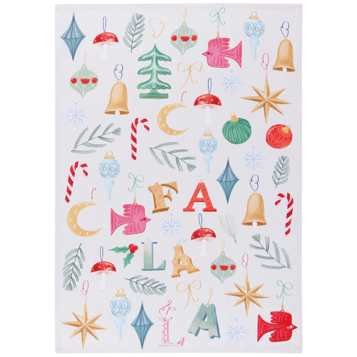 FA LA LA CHRISTMAS MUG AND DISHTOWEL SET