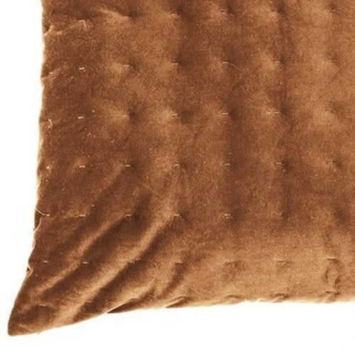 RIAD SET OF 2 BROWN VELVET DECORATIVE PILLOWS 18X18