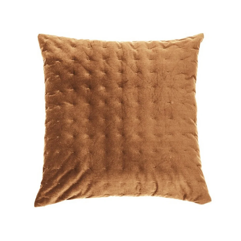RIAD SET OF 2 BROWN VELVET DECORATIVE PILLOWS 18X18