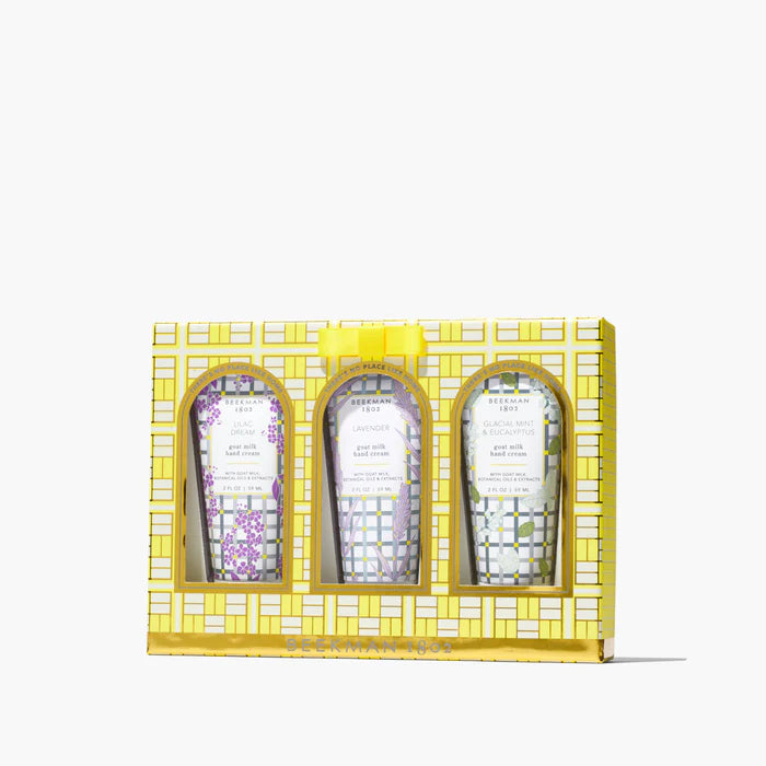 3-PIECE HAND CREAM SAMPLER GIFT SET (LILAC, LAVENDER, EUCALYPTUS)