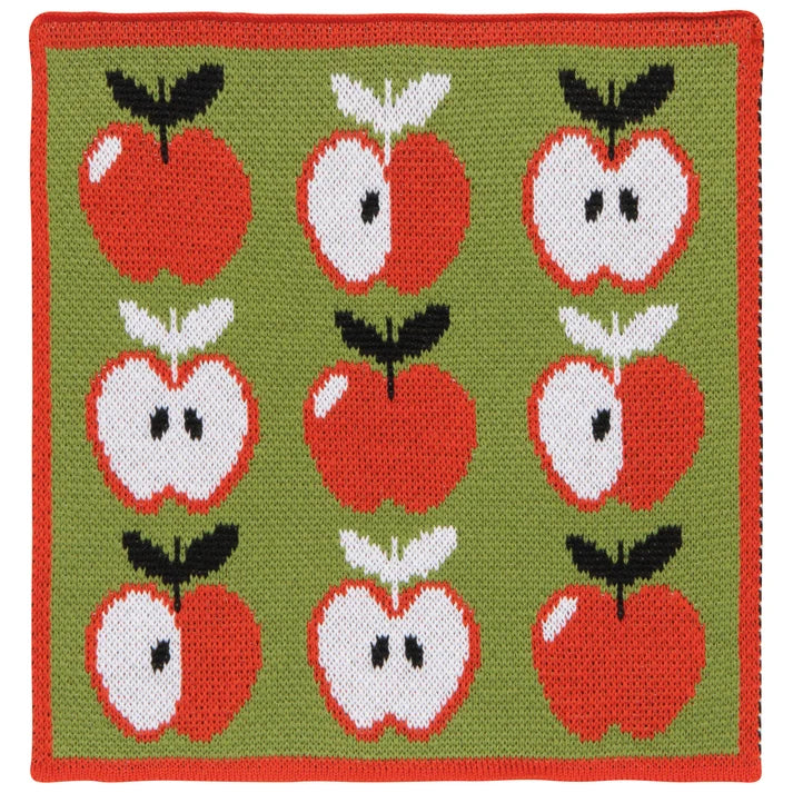 APPLE A DAY KNIT DISHCLOTH - SET OF 3