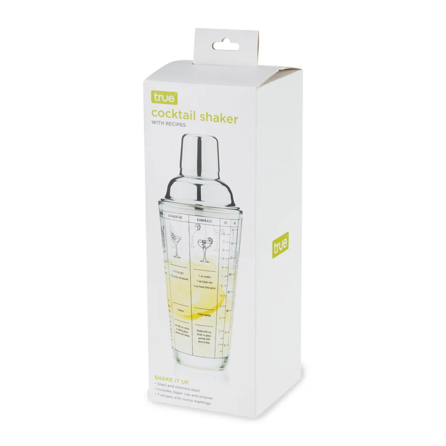 GLASS RECIPE COCKTAIL SHAKER