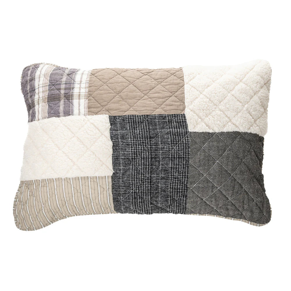 THEORY PATCHWORK PILLOW SHAM - QUEEN 20X30