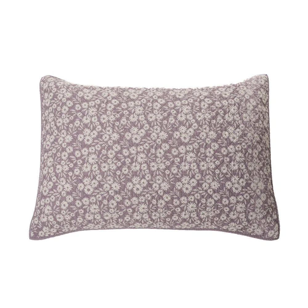 MAGGIE LAVENDER FLOWERED DECORATIVE PILLOW SHAM - 20X30