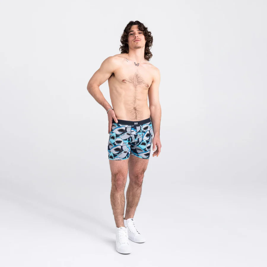 DAYTRIPPER BOXER BRIEF 5" "SHARK TANK CAMO - NAVY"