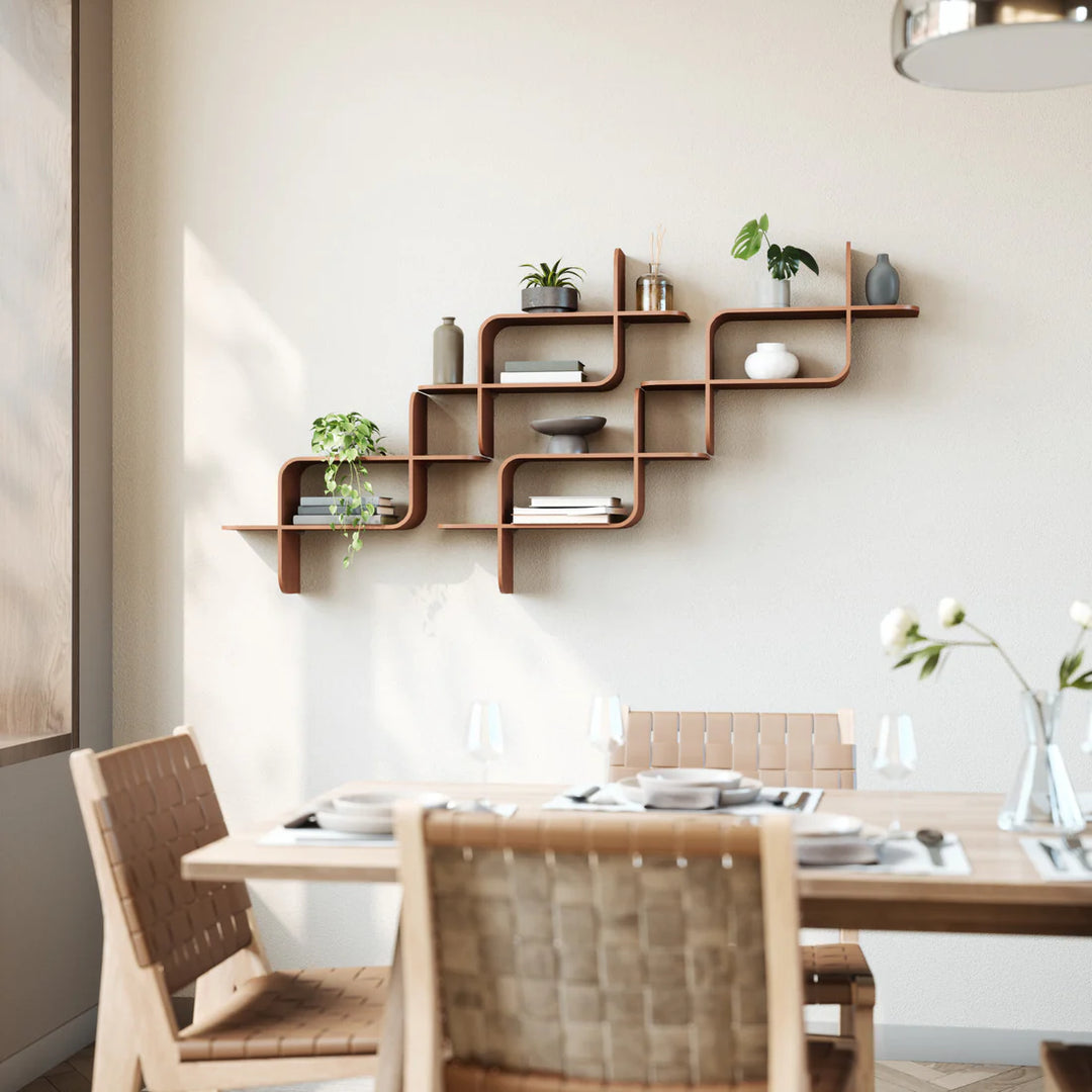 MONTAGE WALL SHELF "LIGHT WALNUT"