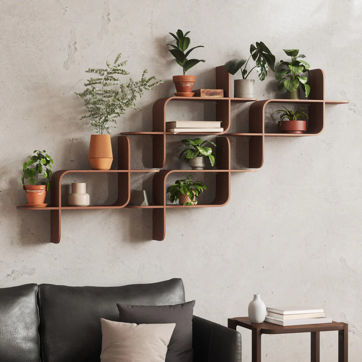 MONTAGE WALL SHELF "LIGHT WALNUT"