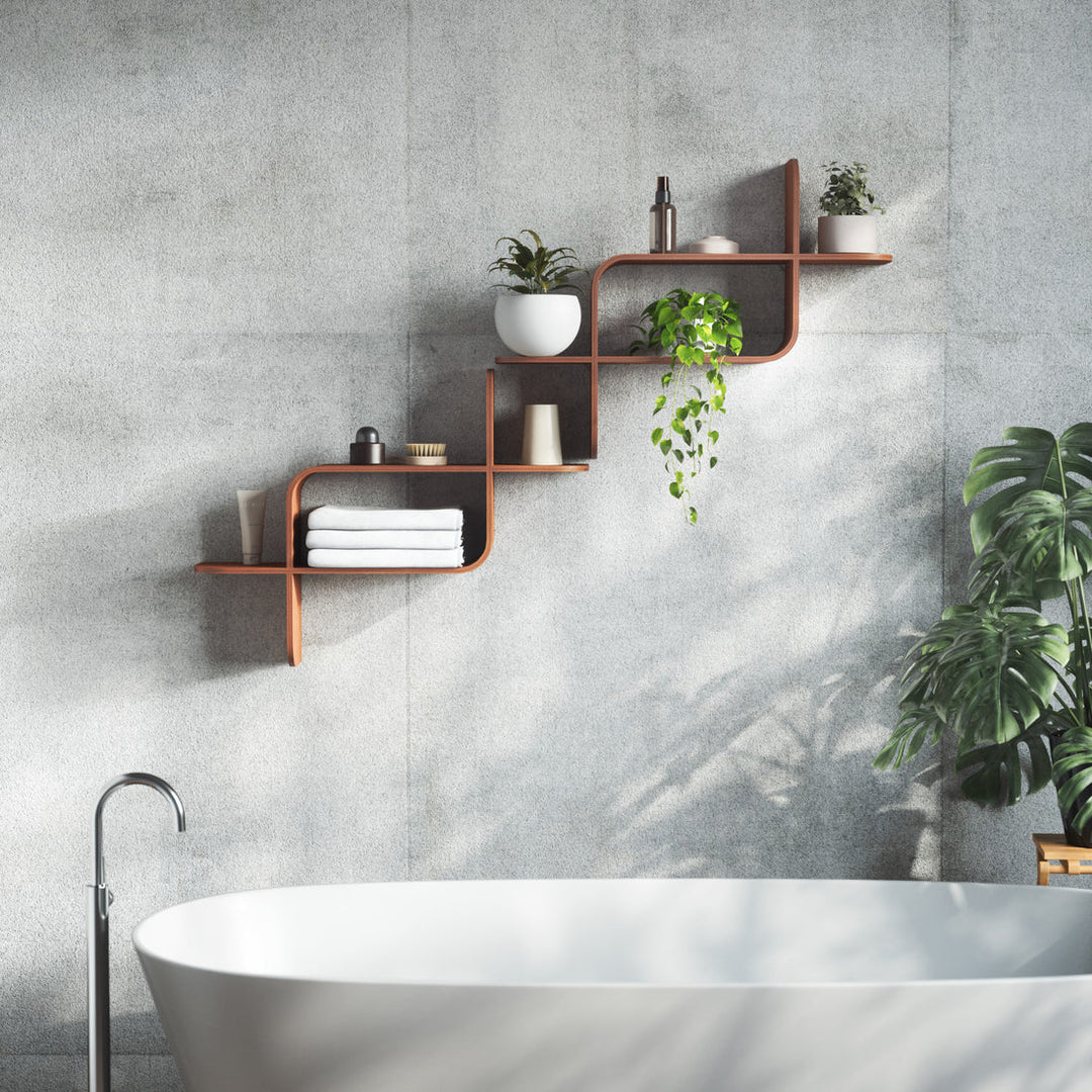 MONTAGE WALL SHELF "LIGHT WALNUT"