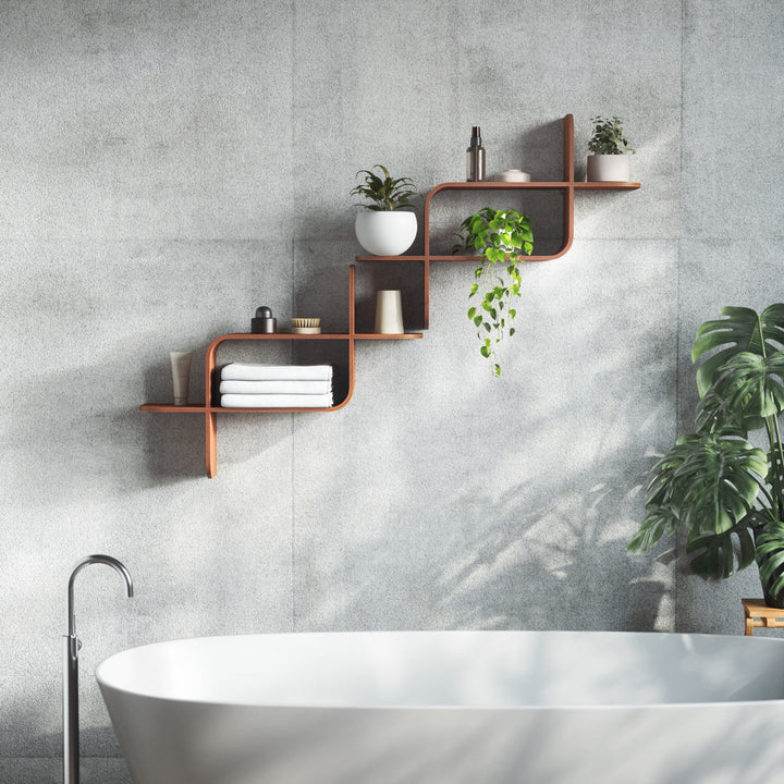 MONTAGE WALL SHELF "LIGHT WALNUT"