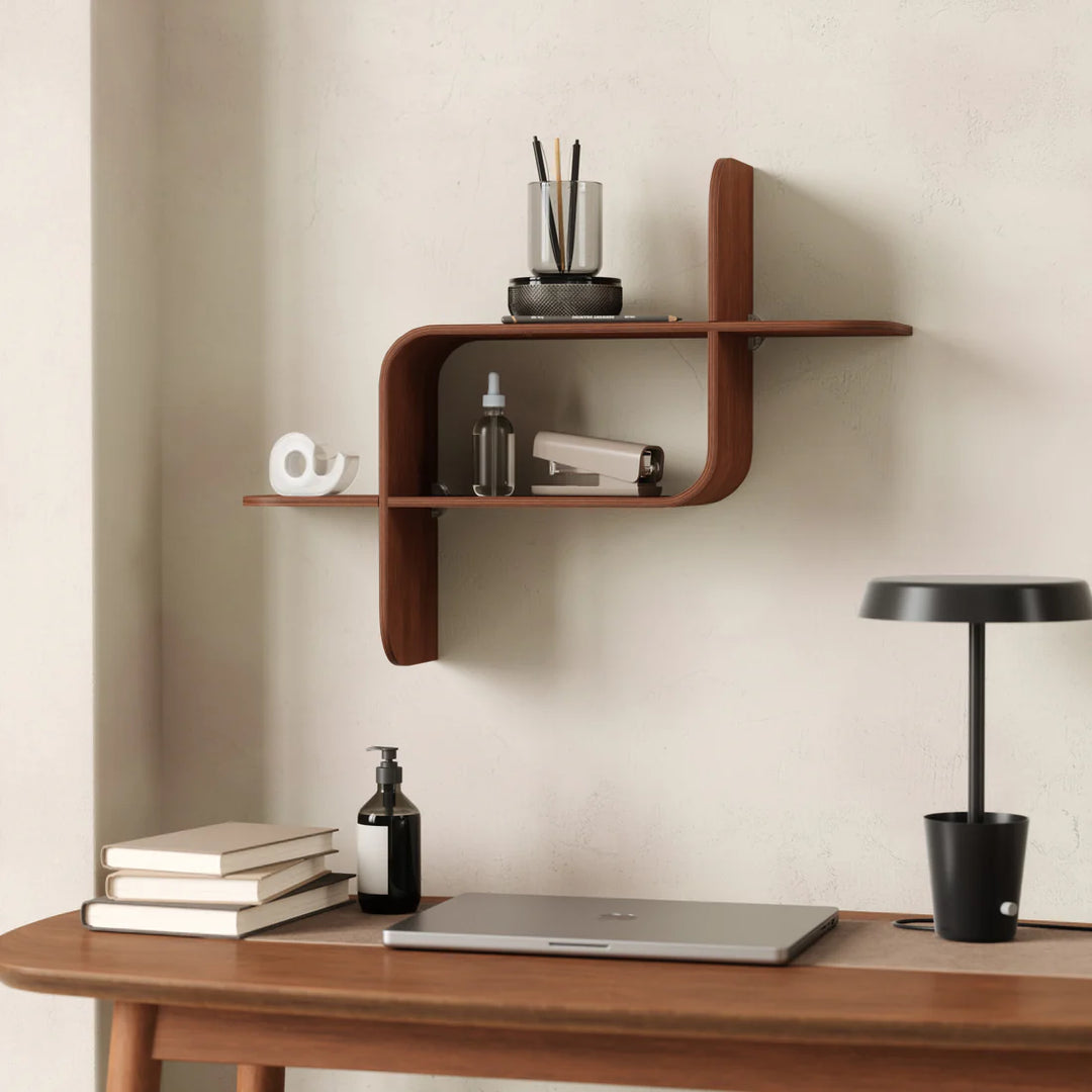 MONTAGE WALL SHELF "LIGHT WALNUT"