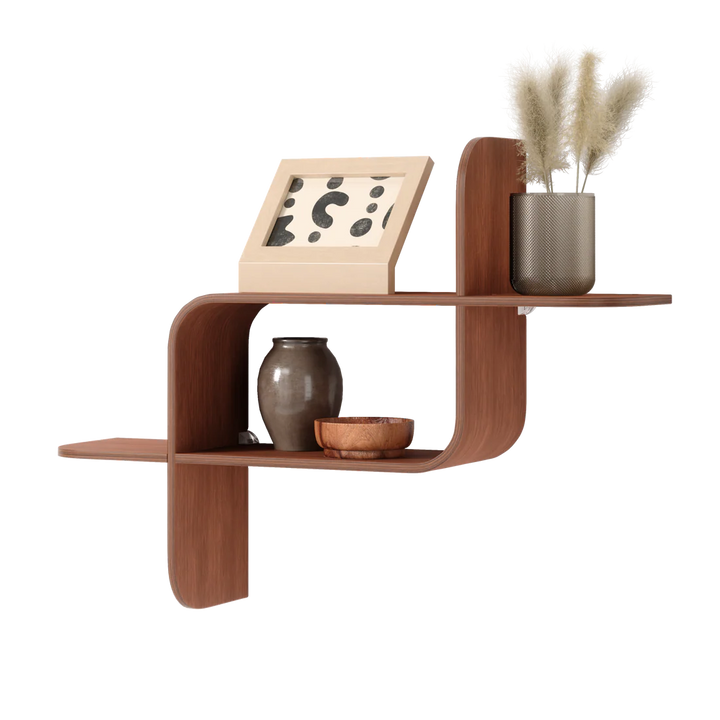 MONTAGE WALL SHELF "LIGHT WALNUT"