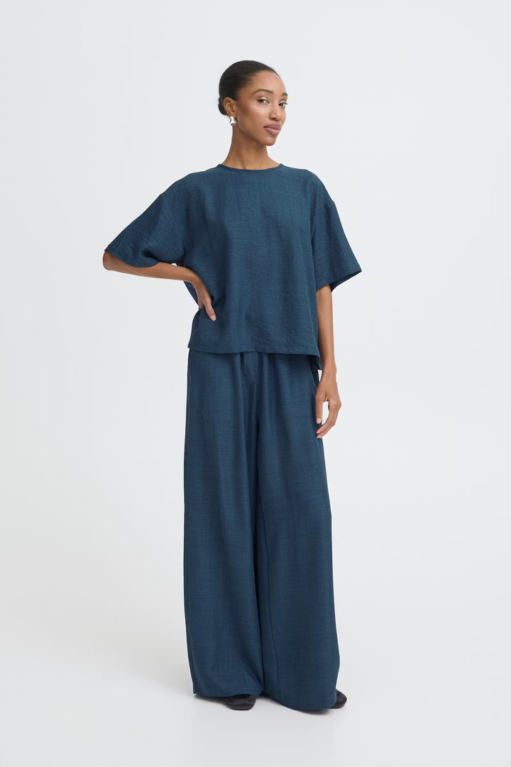 IHKATICO SHIRT "TRUE NAVY MELANGE"