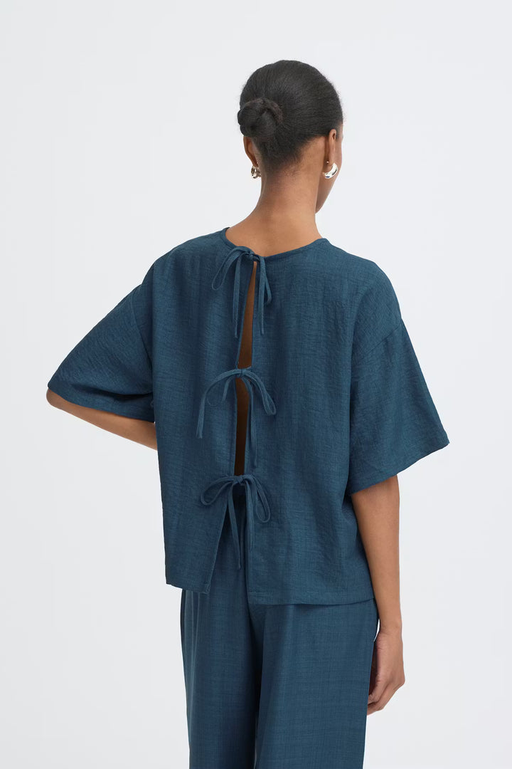 IHKATICO SHIRT "TRUE NAVY MELANGE"