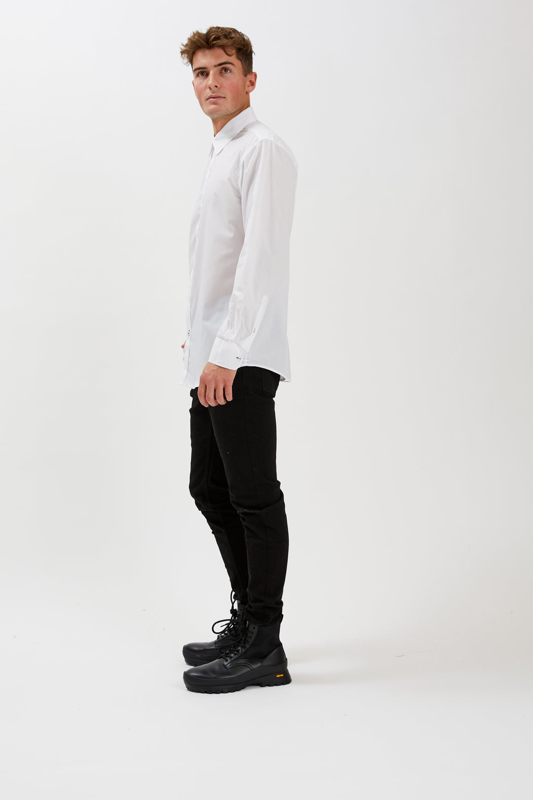 MPRO LUXURY COLLECTION L/S POLY COTTON SHIRT - OPTIC WHITE